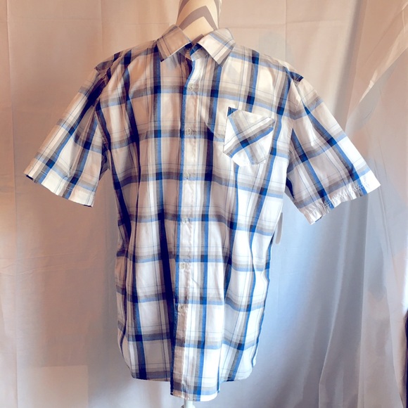 3rd Rail Plaid blue and black. Button down XL - Picture 1 of 8